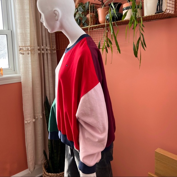 Tommy Hilfiger Colour Block Batwing Sweatshirt Comfy Awesomeness β€οΈπππ - Picture 2 of 9
